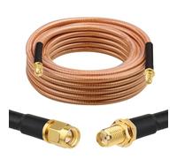 XRDS -RF RG8X SMA Extension Cable, Low Loss SMA Male to SMA Female Coaxial Cable (50 Ohm), High-Density Braided Copper Shielding for WiFi Antenna, 4G 5G LTE Router, Helium Miner, Ham Radio 25FT