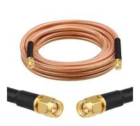 XRDS -RF RG8X SMA Extension Cable, Low Loss SMA Male to SMA Male Coaxial Cable, High-Density Braided Copper 50 Ohm Coax for WiFi Antenna, 4G 5G LTE Gateway, Router, Ham Radio 15FT