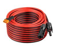 XRDS -RF Solar Panel Adapter Cable to XT60i 50FT - 10AWG XT60i Female Solar Cable Tinned Copper Wire with PVC Jacket, XT60i Solar Extension Cable for Power Station and Portable Generator