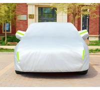 XRDSF Car Cover Waterproof All Weather for Automobiles for Mitsubishi Space Star 2nd Gen 2nd Gen 2017-2024, Outdoor Scratch-Resistant Windscreen Snow Covers Reflective Strips,Silver