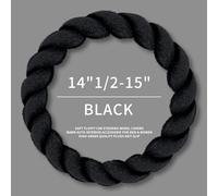 XRDSF Car Steering Wheel Cover for VW Caddy Maxi 5 (V) SB I 2020-2024, 37-38cm Luxury Fluffy Winter Car Steering Wheel Cover for Women Soft Warm Plush Cute Auto Accessories,Black-O