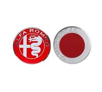 XRDSF Self-Adhesive Durable Car Emblem Sticker for Alfa Romeo Stelvio Bj. 2016-2022, Weatherproof, Stylish, and Personalized Decal Tailgate Letters Emblems,75MM-B