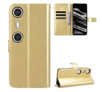 XReal Beam Pro Case [Wallet Case] [Kickstand] [Card Slots] [Magnetic Flip Cover] Compatible with XReal Beam Pro Smartphone(Golden)