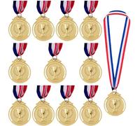 Xreuctop Metal Medals for Children, 12 Pack Gold Medals Winners Medals for Kids Adults, Award Medals with Ribbon for Sports, Competitions, Party, Olympic Style, 2 Inches