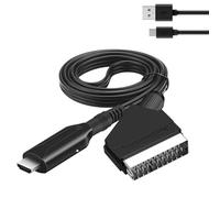 Xreuctop Scart to HDMI Cable, Scart to HDMI Adapter, All-in-One Scart to HDMI Converter, Scart to 1080p/720p HDMI Video Audio Converter with 1m HDMI Cable for HDTV STB VHS PS3 Sky DVD Blu-Ray