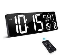 XREXS 17 Inch Digital Wall Clock Large Display, Auto-Dimming, Large Timer Clock, Large Digital Wall Clock for Home, Gym, Office and Classroom