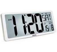 XREXS Extra Large Digital Wall Clock with Backlight, 18 Inch Wall Digital Clock with Day/Calendar/Temperature, Count Up & Down Timer, Clocks for Living Room, Office (Batteries Included)