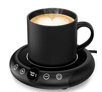 XREXS Mug Warmer Coffee Warmer | 8-Temp Settings, 1-12H Timing | 4H Auto Shut-Off Cup Warmer for Office/Home | for Coffee, Tea, Milk and Hot Drinks (Excluding Cup)