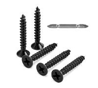 Xrfoiniu 600Pcs Black Wood Screws 5/8 Inch Flat Head Phillips Wood Screws Self Tapping for Indoor Furniture & Woodworking Projects (600, Black, #6x5/8)