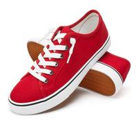 XRH Women's Slip On Slipper, Red Excursion Plain Getaway Solids, 8 UK