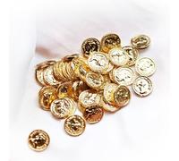 XRI XURUOYI Gold Coins 10 Pcs Miniature 1:6 Scale Metal Coin - St Patrick Leprechaun, Pirate Treasure, Dollhouse Coins (25 Gold Coins)