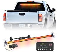 XRIDONSEN 35 inch Traffic Advisor Light Bar 144 LED Amber Red Strobe Lights Emergency Warning Flashing Safety Interior Windshield w/ Directional Arrow for Construction Vehicles Snow plow Trucks