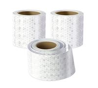 Xrkuu 3 Rolls White Reflective Tape, 3M x 5CM Self-Adhesive Waterproof Safety Warning Tape, High Visibility Reflector Tape for Cars, Trucks, Boats, Bicycles and Outdoor Road Signs