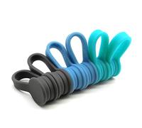 Xrkuu 6 Pieces Magnetic Cable Ties, Reusable Cable Organisers Silicone Magnetic Cable Clips Cable Straps Cord Organiser for Organizing and Bundling Wires, Cords, Charger, Earphone (3 Colors)