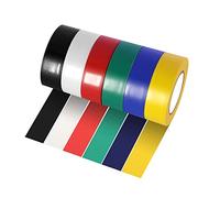 Xrkuu 6 Rolls Mixed Colour Electrical Insulation Tape, 18mm x 10m Waterproof Self-Adhesive Electrical PVC Tape for Wiring, Cable Repair, Insulating and DIY Electrical Projects