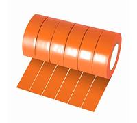 Xrkuu 6 Rolls Orange Electrical Tape, 18mm x 10m PVC Insulation Tape, Waterproof Strong Adhesive Electric Tape for Wire Projects, Insulating and Repair Broken Wires