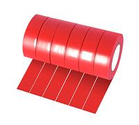 Xrkuu 6 Rolls Red Electrical Tape, 18mm x 10m PVC Insulation Tape, Waterproof Strong Adhesive Electric Tape for Wire Projects, Insulating and Repair Broken Wires
