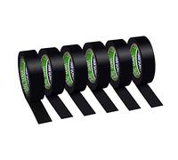 Xrkuu Black Electrical Insulation Tape 6 Roll, 17mm x 9m Waterproof PVC Self-Adhesive Insulating Tape Multipack for Wiring Repairs, Cable Protection, DIY Electrical Projects