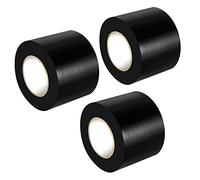 Xrkuu Black Electrical Tape 3 Rolls, 50mm x 15m Black Insulation Tape, Waterproof PVC Electric Tape for Wire Projects, Insulating and Repair Broken Wires, DIY Projects
