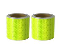 Xrkuu Green Reflective Safety Tape, 2 Rolls 3M x 5CM No Residue Reflector Tape Self-Adhesive Security Marking Tape Safety Warning for Trucks Bikes Baby Strollers Helmets