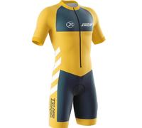 XRLQZH Men's MTB Triathlon Tri Suit Short Sleeve Quick-Drying Cycling Skinsuit，Short Sleeve Trisuit/One Piece Pro Triathlon Suit，TriSuit for Cycling (S,TYP-3)
