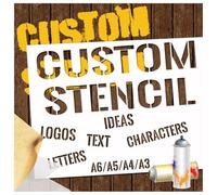 XRLSG Custom Stencils Spray Painting, Make Your Own Stencils, Personalised Stencils with Logo/Text, Multi-Use Letter Stencils Wood Paper Fabric Ceramic Plastic-A3-Polyester Film-11.7 x 16.5 inches