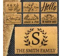 XRLSG Personalised Door Mat Custom Door Mats for the Front Door Patio Entryway Monogrammed Welcome Doormat Gift for Housewarmings Weddings Anniversaries - Your Words 50x80cm