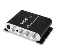 XRLUC 12V Mini Amplifier Powerful with 2.1 Channel Bass Subwoofer, Home Audio Music Stereo Hi-Fi Power Amplifiers 400 Watt Powerful Amp for Passive Speaker PC TV Phone Car Vehicle
