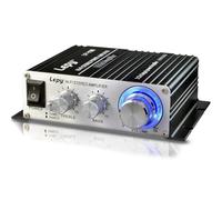 XRLUC Mini Amplifier Home Audio Stereo Hi-Fi 12V Power Amp, 2 Channel Digital Class D Powerful Bass Music Streaming for Passive Speaker PC TV Cell Phone Car Vehicle