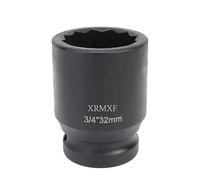 XRMXF 3/4" Square Drive Impact Socket, 12 Point, Cr-Mo Steel,32mm