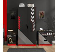 Xrocker X Rocker Octane 3 Piece Bedroom Furniture Set - Red
