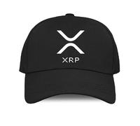 XRP Ripple Logo Baseball Caps - Black - Kids - XRP Logo Mens Cap - Digital Currency XRP Print Cap - Market Trade Protocol Payment Baseball Hat - Dad Hat - Gift for Investors Traders