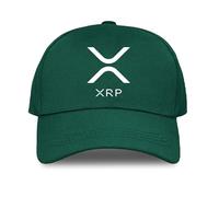 XRP Ripple Logo Baseball Caps - Green - Adult - XRP Logo Mens Cap - Digital Currency XRP Print Cap - Market Trade Protocol Payment Baseball Hat - Dad Hat - Gift for Investors Traders