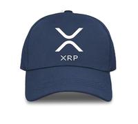 XRP Ripple Logo Baseball Caps - Navy - Adult - XRP Logo Mens Cap - Digital Currency XRP Print Cap - Market Trade Protocol Payment Baseball Hat - Dad Hat - Gift for Investors Traders