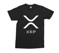 XRP Ripple Logo Graphic T-shirt - Black - XL - Gift for Traders Investors - Moon Bull Market Lover - Graphic Tee for Investors