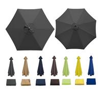XRQBYUX 350cm 8 Ribs Umbrella Replacement Cloth, Replacement Parasol Cover, Parasol Canopy Replacement Parts For Garden/Patio/Yard/Beach/Pool/Market Table(Gray,6 ribs-300cm/9.8ft)