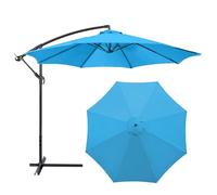 XRQBYUX Umbrella Replacement Parasol Cover, Replacement Cloth For 6 Ribs-200/250/270/300cm, 8 Ribs-200/230/250/270/300/350cm, Garden Parasol Replacement Fabric(Lake blue,8 ribs-270cm/8.8ft)