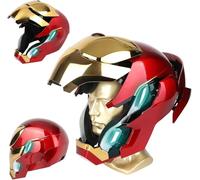 XRR Iron-Man MK 50 1:1 Wearable Helmet - Voice, Touch, and RC with LED Eyes, Realistic Sound Effects, Movable Back and Ear Panels, Perfect for Cosplay and Collectible Figures for Adults and Teens