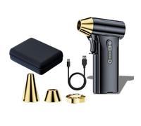 XRR TURBO JET F100 FAN - Hurricane Handheld Dust Blower - 130,000RPM High-Speed Cordless Air Duster, 200W Powerful Mini Blower, Type-C Fast Charging, PC, Keyboard, Car, and Home Cleaning (Black, ABS)