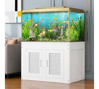 XRRJFYH Fish Tank Cabinet, Aquarium Stand, Terrarium Table, Reptile Tank Stand, Breeder Tank Cabinet, Turtle Tank Table(White,80x45x70cm/31x18x28in)