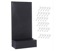 XRRJFYH Metal Pegboard Panels With 30 Hooks, Large Peg Board Display Stand, Heavy Duty Pegboard Organizer for Garage Tools, Gaming, Kitchen, Office (Size : Svart)