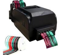 XRSMOU Digital Satin Ribbon Printing Machine,Ribbon Printer,with Holder,Supports Four Rows Of Simultaneous Printing,for Parties,Florist Shops