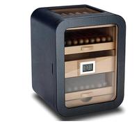 XRSMOU Electric Cigar Humidor Cabinet,Cooling Cigar Fridge,with Glass Top,Shelf and Drawer,for Fathers,Friends,Husbands (A)