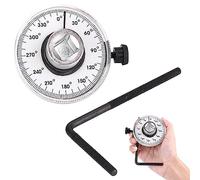 Xrten 1/2" Torque Angle Meter,360 Degree Angle Tool Stainless Steel Angle Torque Wrench with Digital Indicator Dial,Angle Set Auto Meter Tool for Car