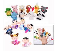 Xrten 16pcs Finger Puppet Toy for Baby, Velvet Hand Puppet Set, Educational Toy