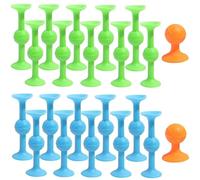 Xrten 22 Pcs Pop Darts,Silicone Sucker Darts Game with 2 Colors Pop Suction Cup Toys Blue Green Soft Suction Cup,Great Suckers for Kids Adults Family Interactive Release Stress