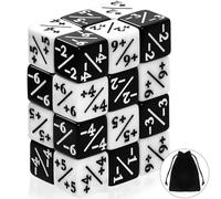 Xrten 24Pcs Dice Counters, Positive and Negative D6 Dice Counters Set, Token Dice for MTG, CCG, Card Gaming Accessory