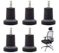 Xrten 5 Pcs Office Chair Gliders, Bell Glides Replacement Office Chair Wheels Stopper Chair Swivel Caster Wheels, Plastic Feet Replacements for Castor WheelsXrten