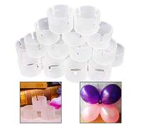 Xrten 50 Piece Balloon Arch Connectors Clip, Balloon Column Clip Ring Buckle For Party Wedding, Balloon Rings Plastic Clip For Big Events Decoration