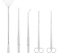 Xrten Aquarium Tools Kit,5 in 1 Stainless Steel Aquarium Plant Tools,Tweezers Scissor Spatula Multi Functional Aquarium Tank Tool Set